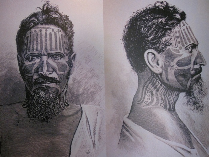 Traditional Face Tattoos Easter Island Easter Island Warrior, Rapa Nui, Hanga Roa, Vanuatu, Isla de Pascua, Chile, South America