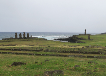 Ahu Tahai, Oldest Moai, Easter Island, Rapa Nui, Hanga Roa, Isla de Pascua, Chile, South America